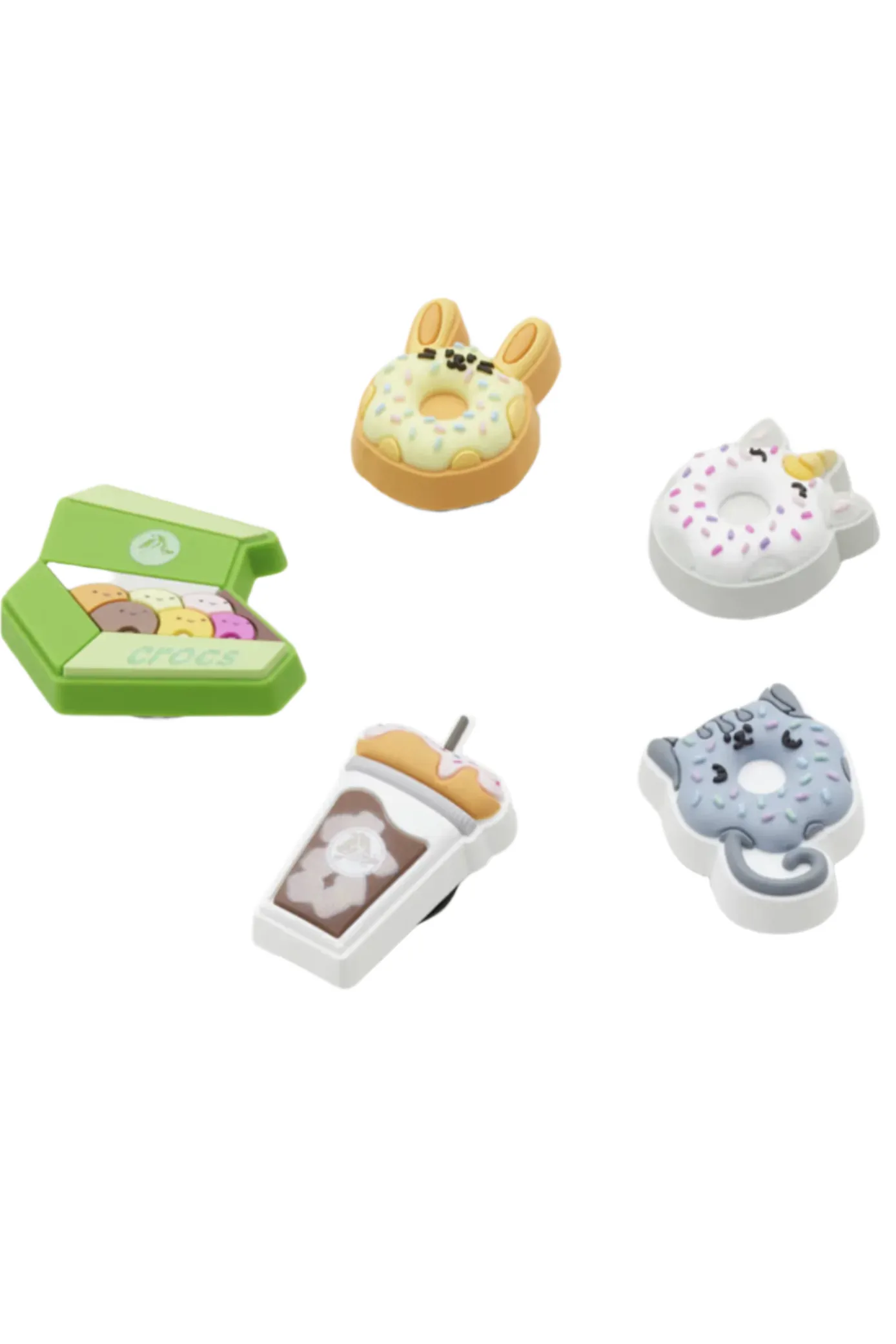 CROCS COFFEE AND DONUTS JIBBITZ CHARMS 5PK - MULTI