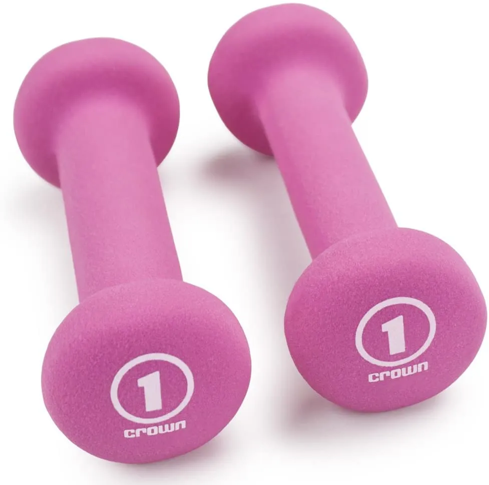 Crown Sporting Goods Neoprene Body Sculpting Hand Weights (1-Pair)
