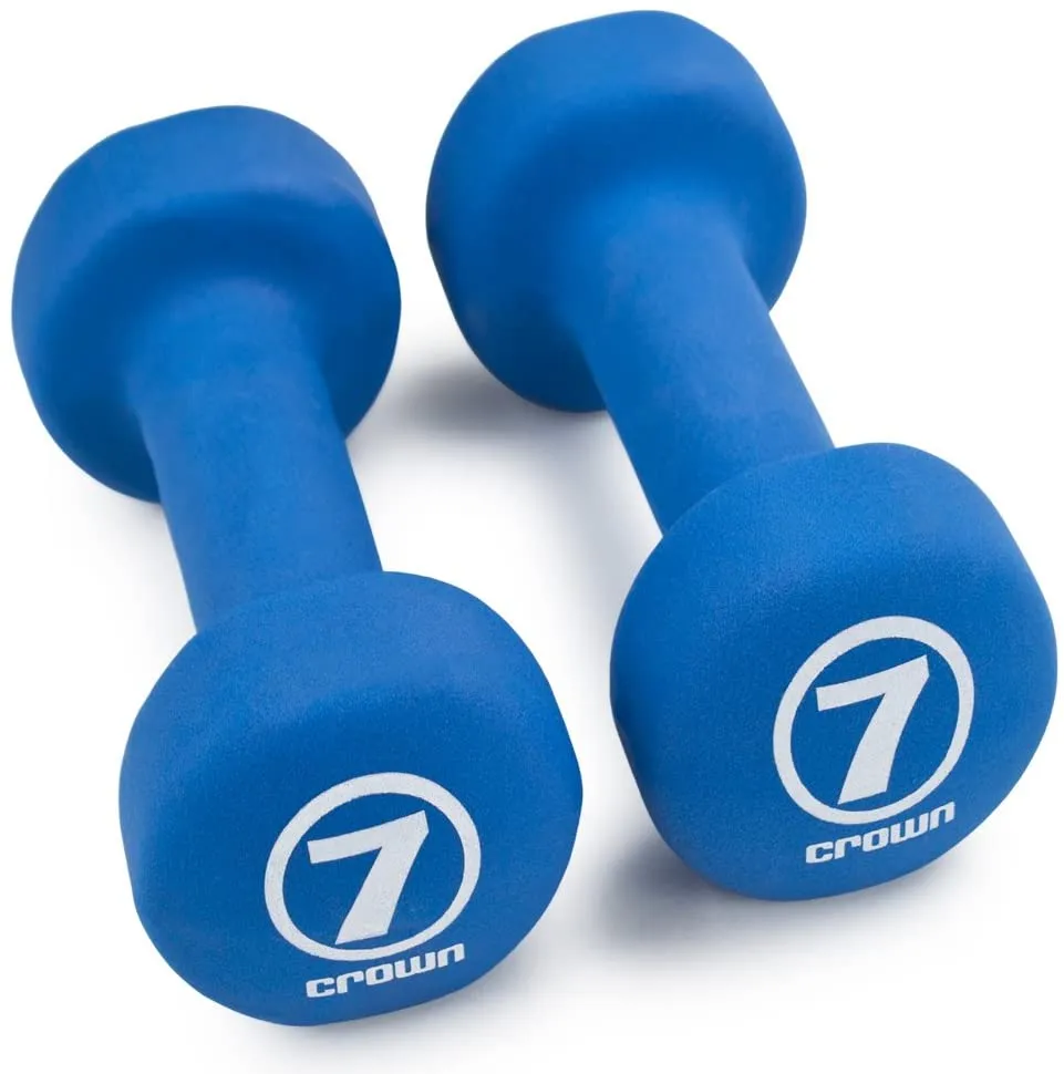 Crown Sporting Goods Neoprene Body Sculpting Hand Weights (1-Pair)