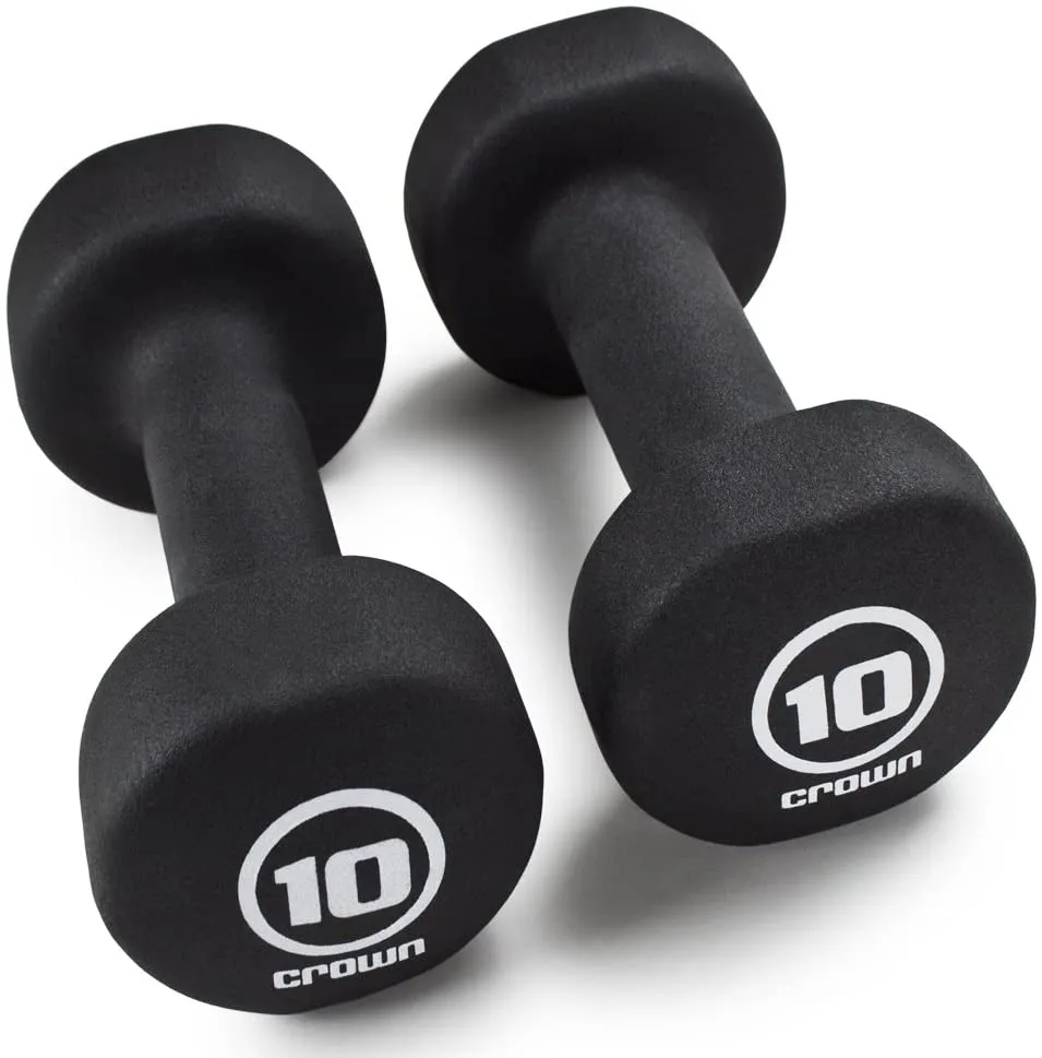 Crown Sporting Goods Neoprene Body Sculpting Hand Weights (1-Pair)
