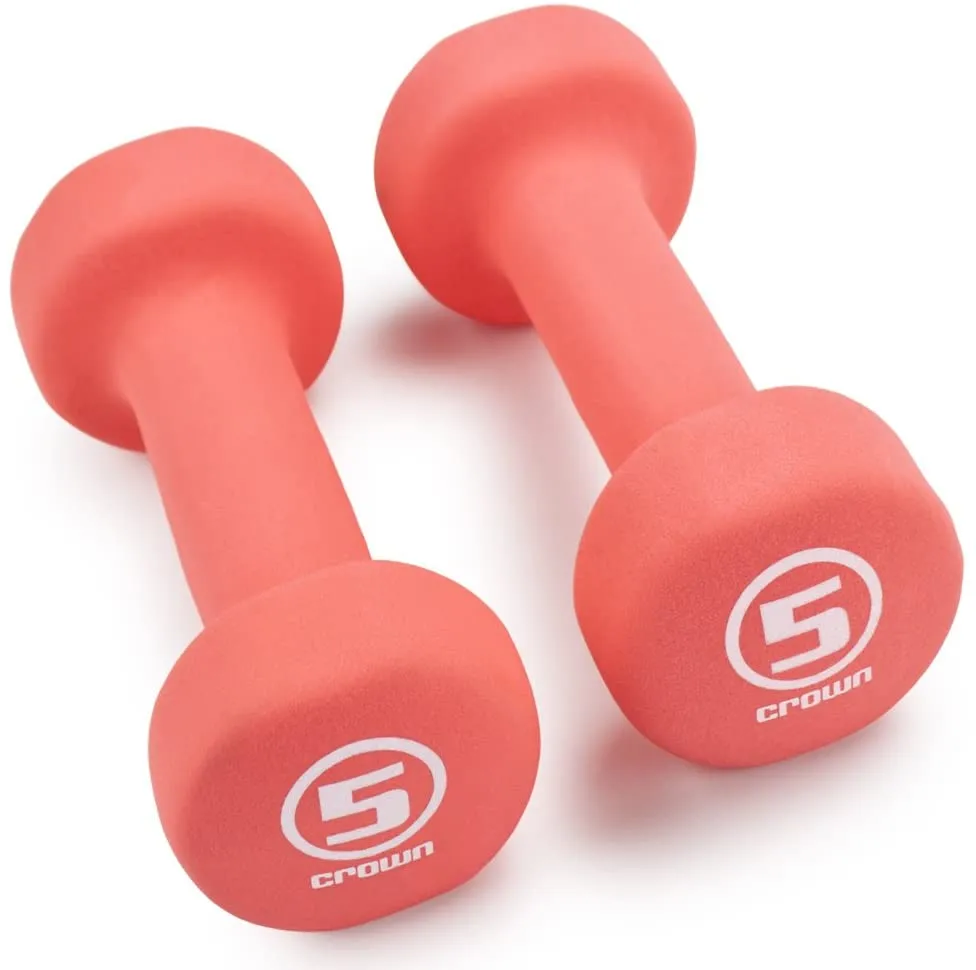 Crown Sporting Goods Neoprene Body Sculpting Hand Weights (1-Pair)