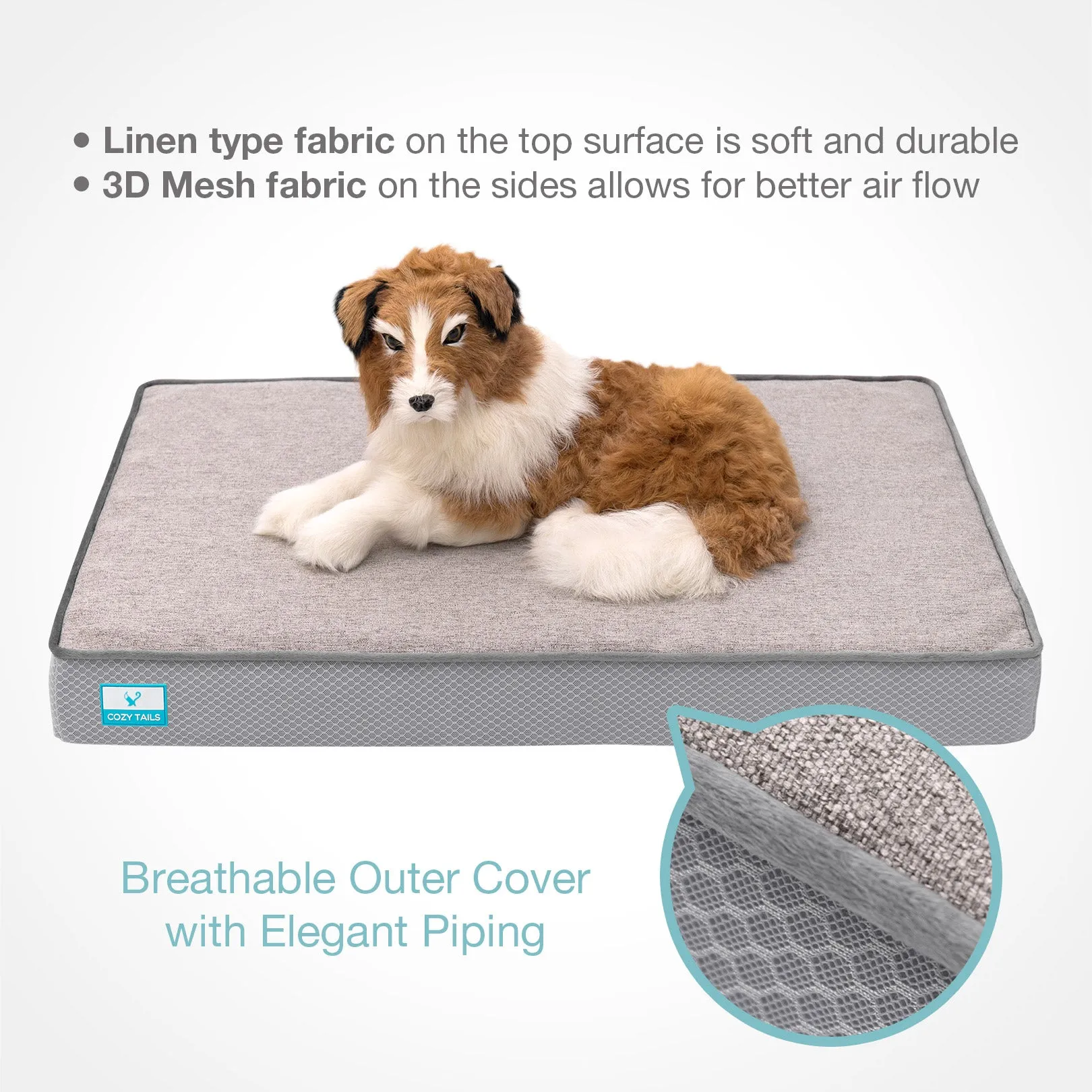 CT004  Egg Crate Bamboo Charcoal Foam/Memory Foam Pet Bed