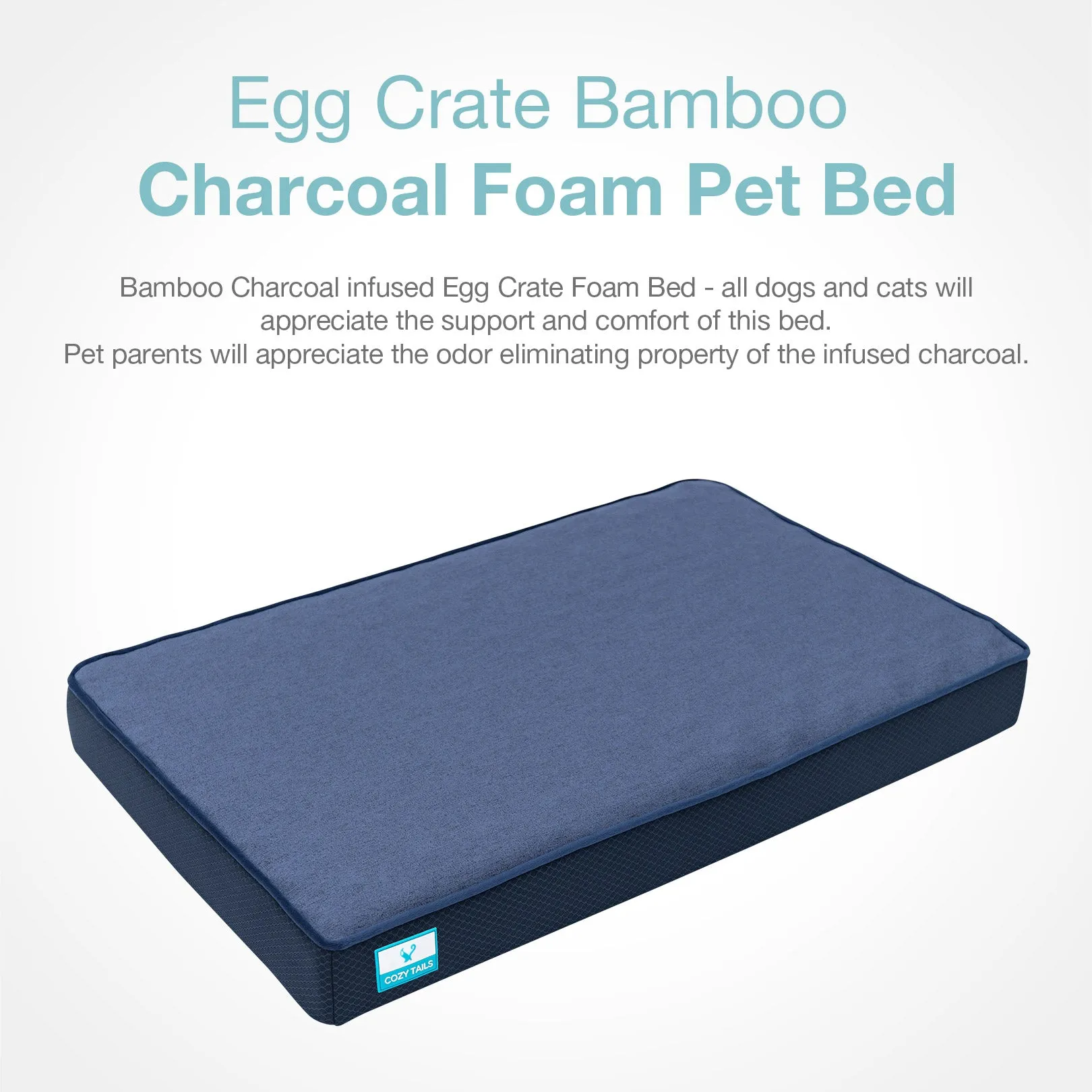 CT004  Egg Crate Bamboo Charcoal Foam/Memory Foam Pet Bed