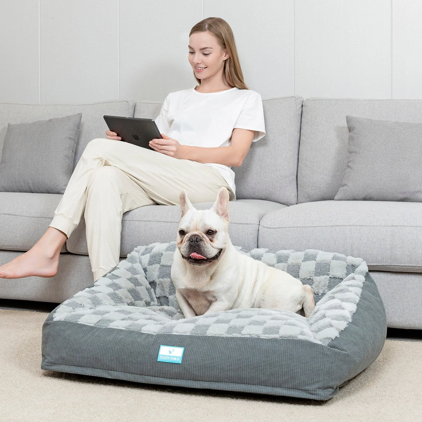 CT018  Premium Soft Memory Foam Dog Bed Sofa