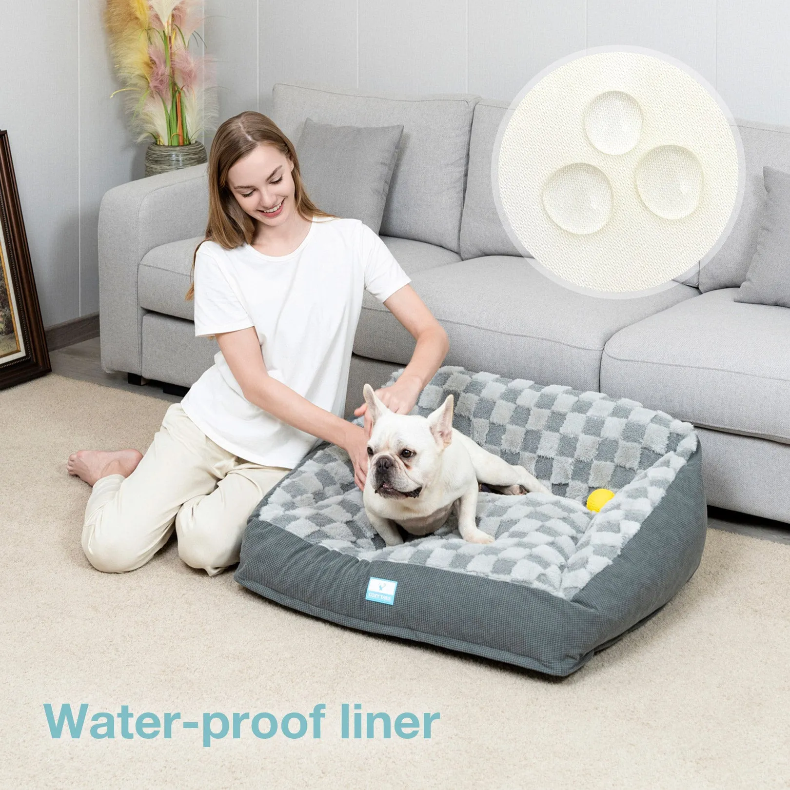 CT018  Premium Soft Memory Foam Dog Bed Sofa