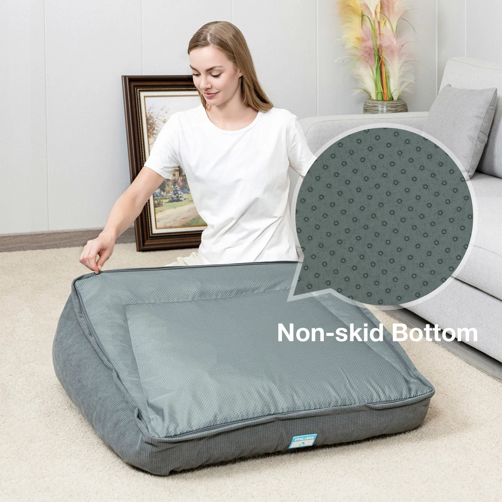 CT018  Premium Soft Memory Foam Dog Bed Sofa