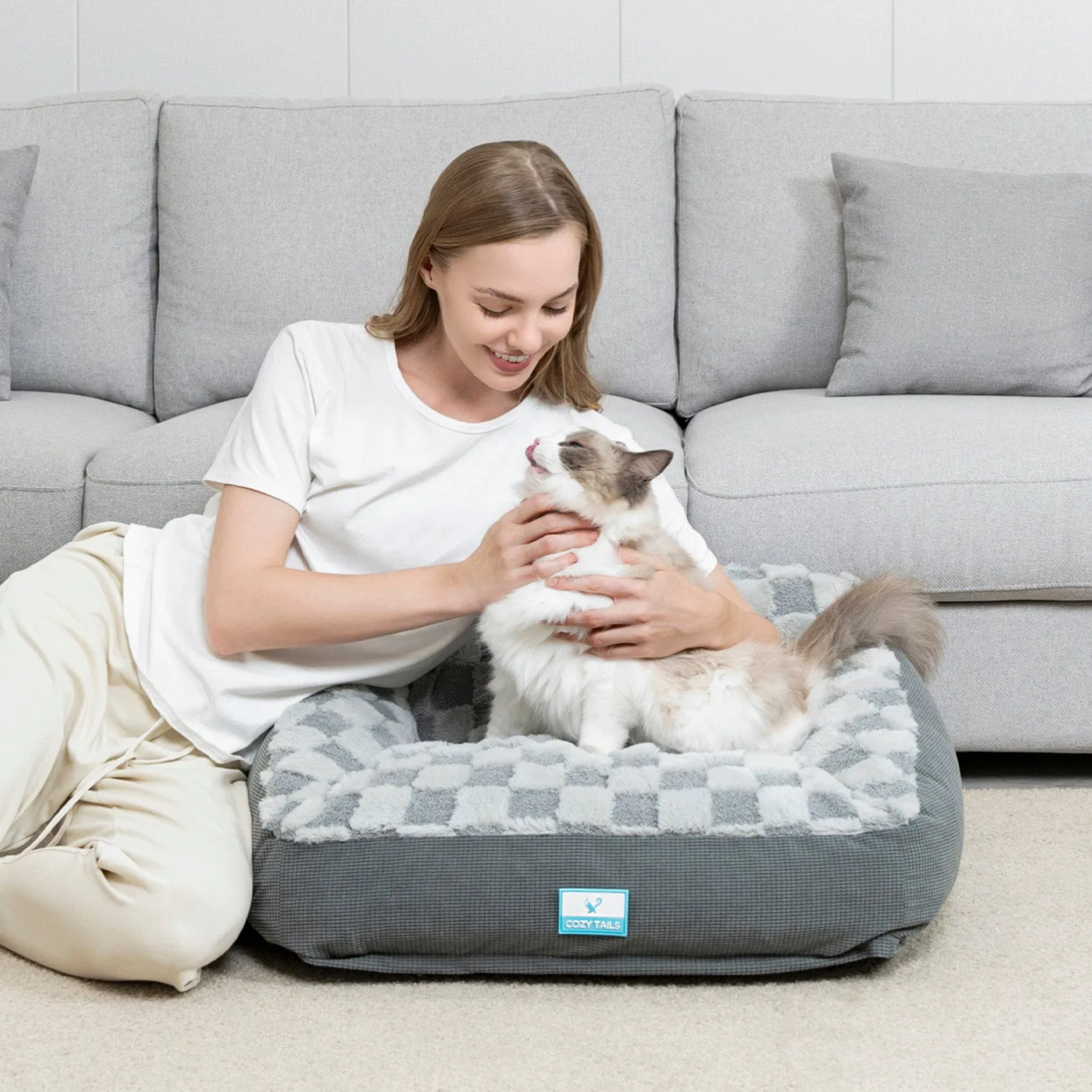 CT018  Premium Soft Memory Foam Dog Bed Sofa