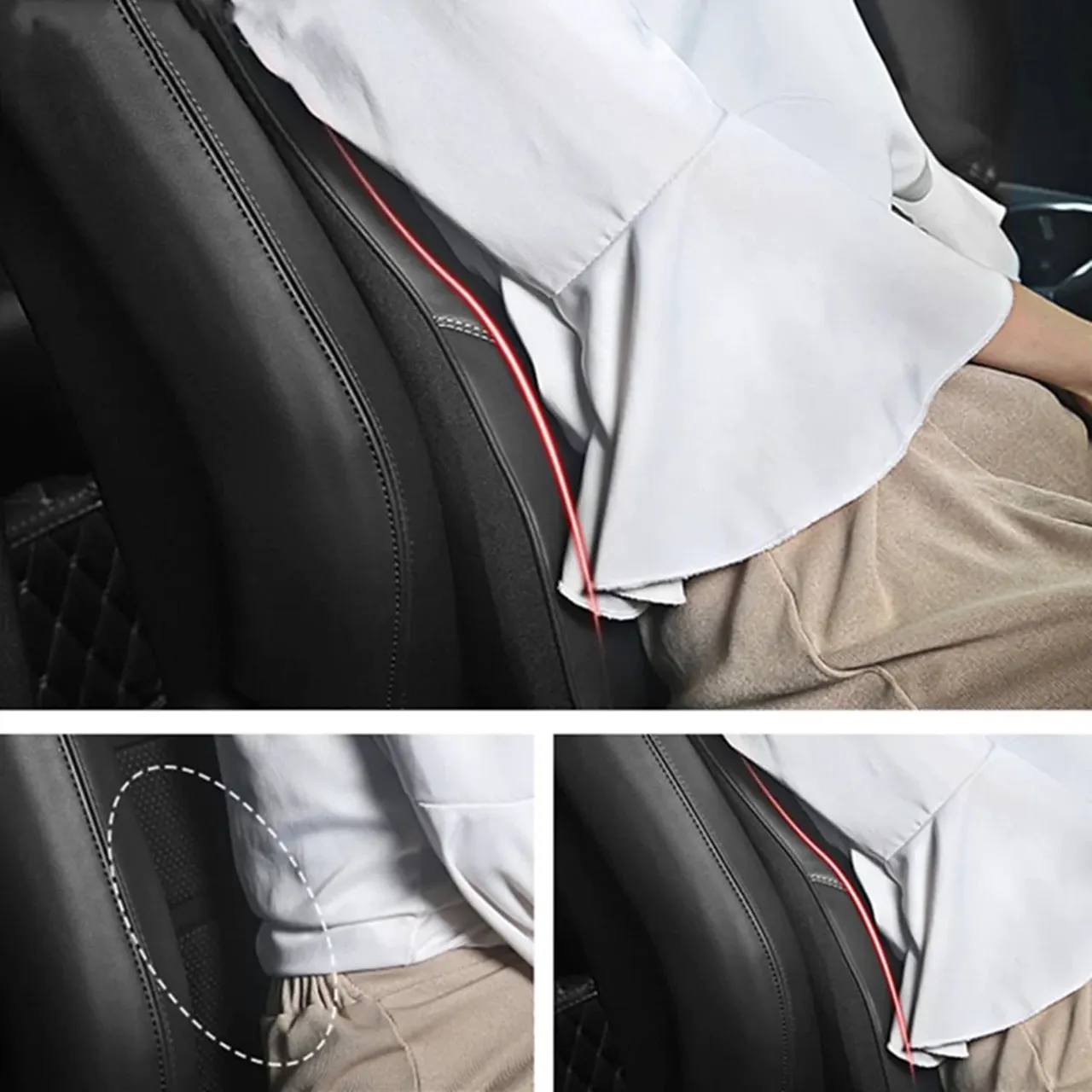 Custom Text For Car Headrest Neck Pillow and Lumbar Support Back Cushion Kit, Compatible with All Cars, Memory Foam Erognomic Design Universal Fit Muscle Pain and Tension Relief for Car Seat JE13992