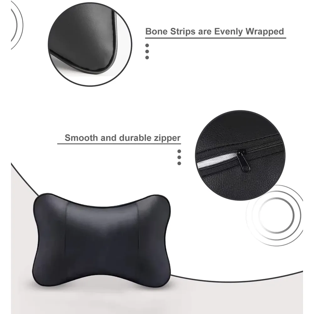 Custom Text For For Thickened Foam Car Neck Pillow, Compatible with All Cars, Soft Leather Headrest (2 Pieces) for Driving Home Office FM13990