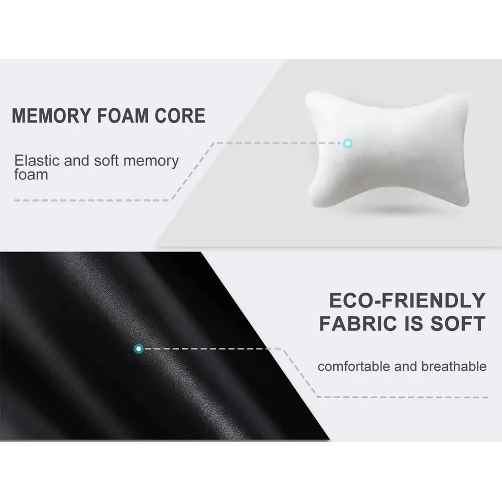 Custom Text For For Thickened Foam Car Neck Pillow, Compatible with All Cars, Soft Leather Headrest (2 Pieces) for Driving Home Office FM13990