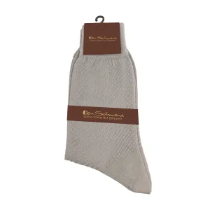 Dark Gray Socks Textured - Pure Cotton