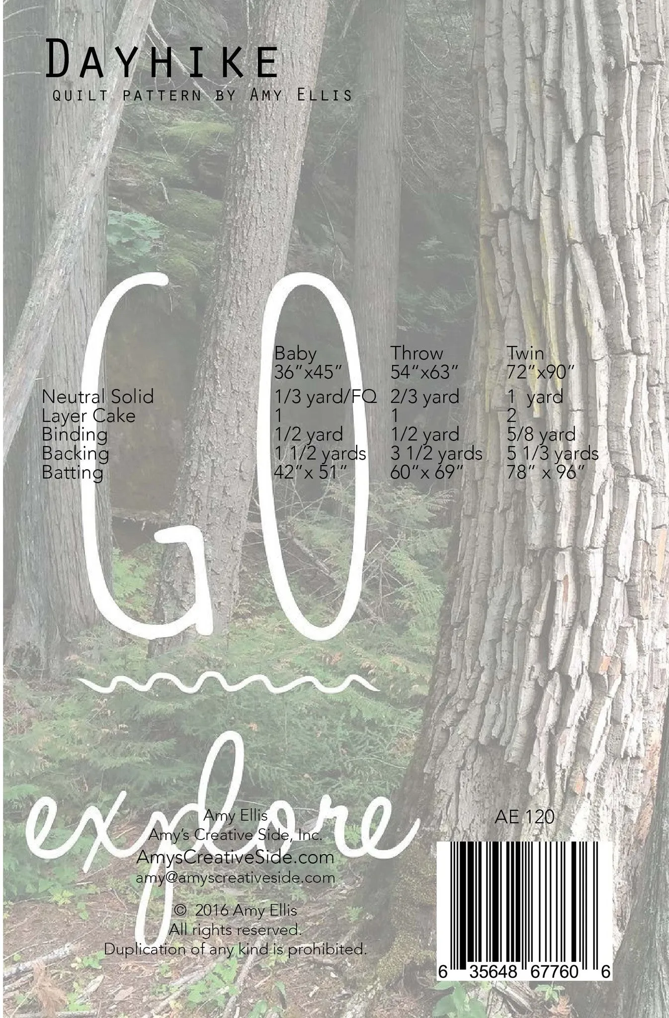 Dayhike PDF Quilt Pattern