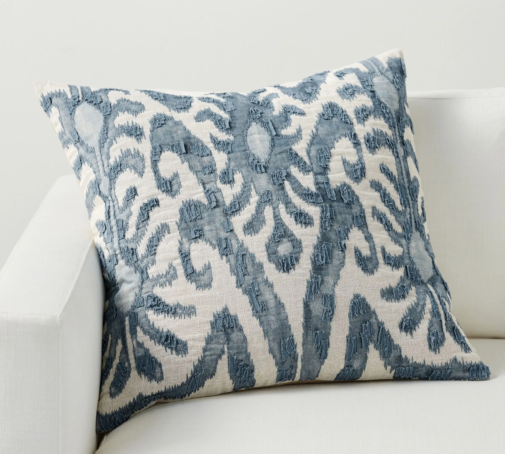 Delancey Embroidered Pillow_Steel Blue
