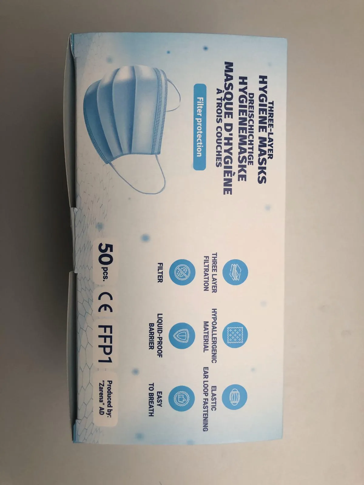 Disposable PPE Mask Type IIR Medical Grade - Box of 50