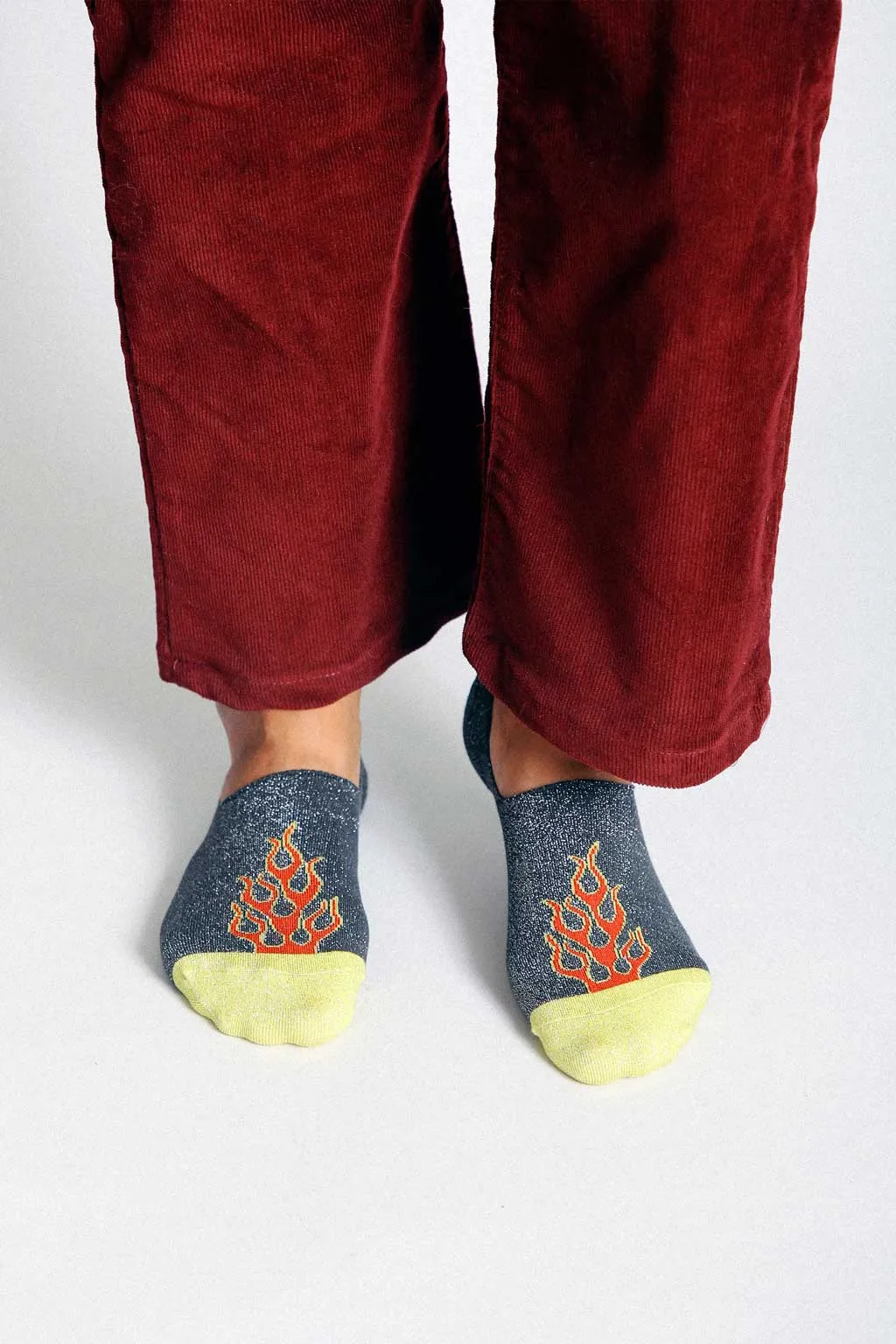 Diva Shimmer No Show Sock