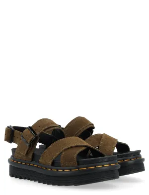 Dr. Marten's Women's Voss II Suede Athena Sandal - Olive