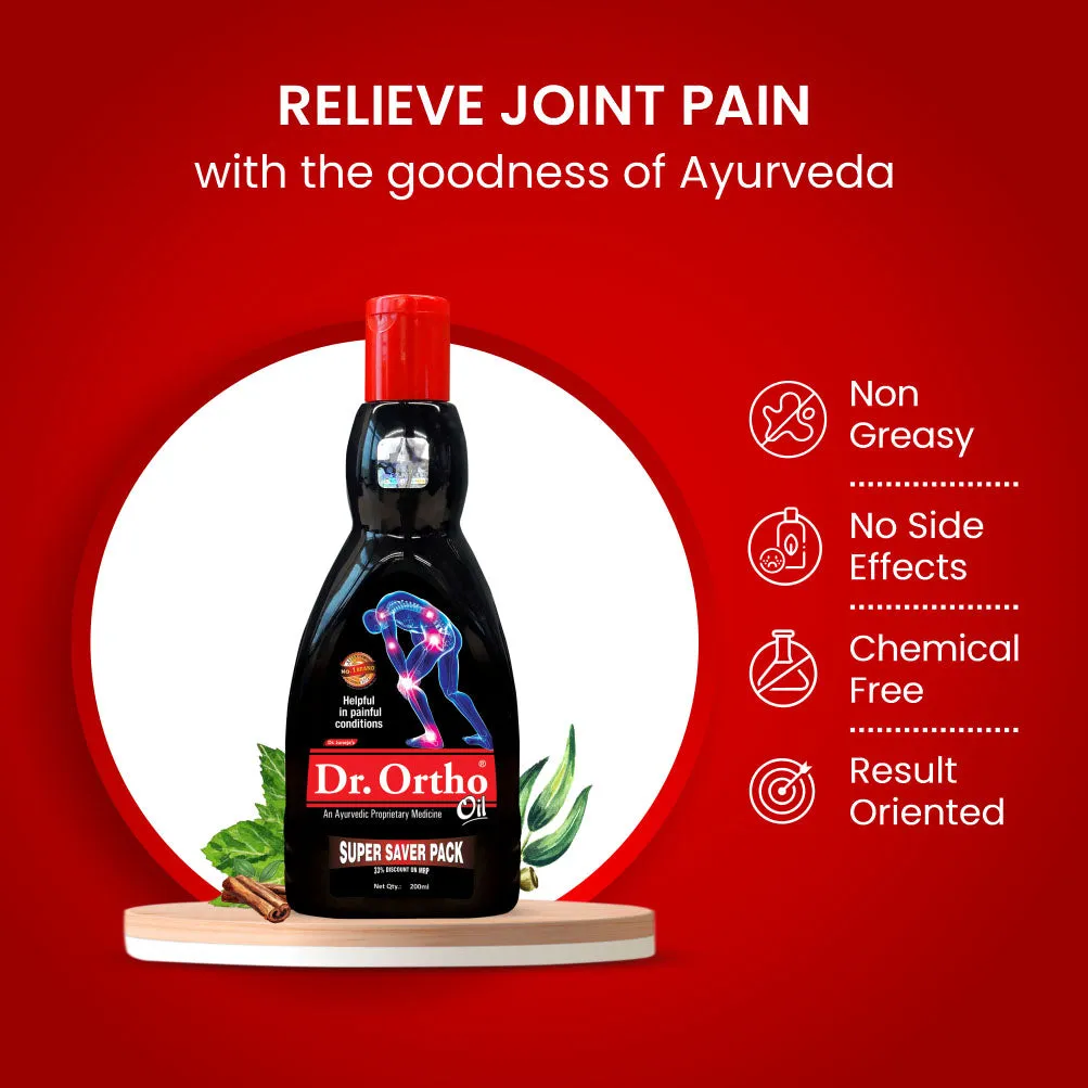 Dr. Ortho Ayurvedic Pain Relief Oil  - Super Saver Pack (200ml)