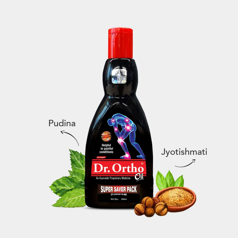 Dr. Ortho Ayurvedic Pain Relief Oil  - Super Saver Pack (200ml)