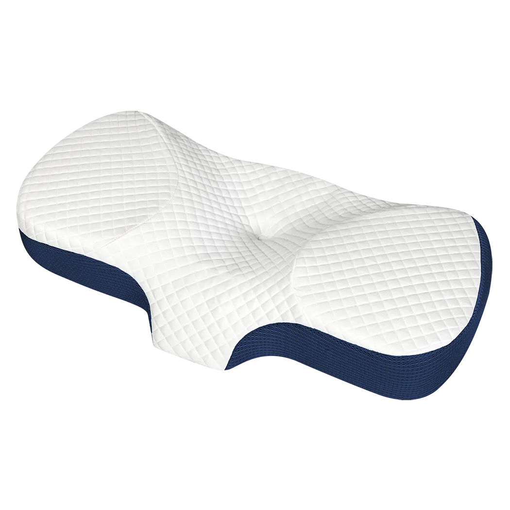 Dreamz Memory Foam Pillow Pillowcase Supprt Blue Rebound