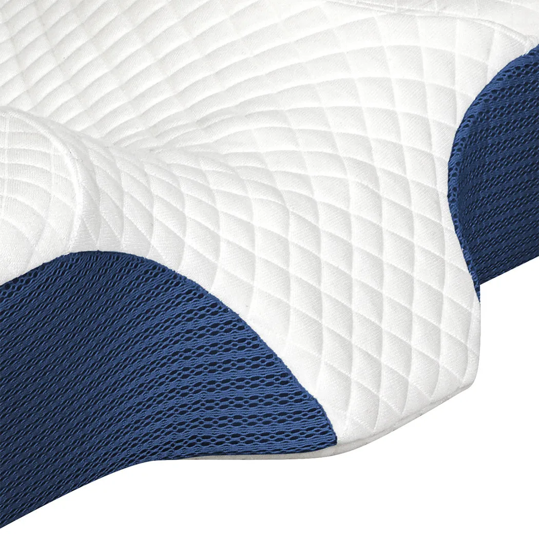 Dreamz Memory Foam Pillow Pillowcase Supprt Blue Rebound