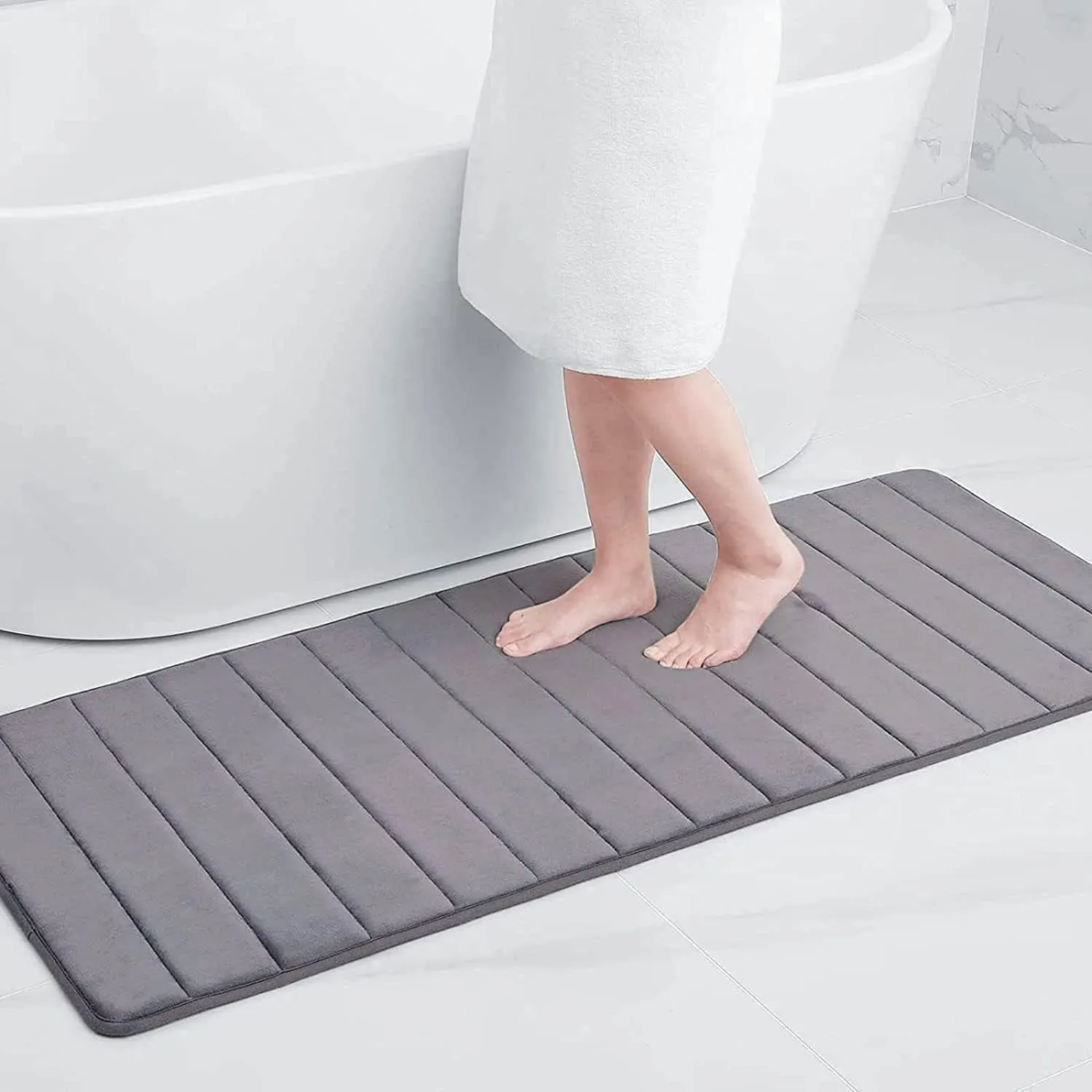 Drimat Memory Foam Bath Mat Grey
