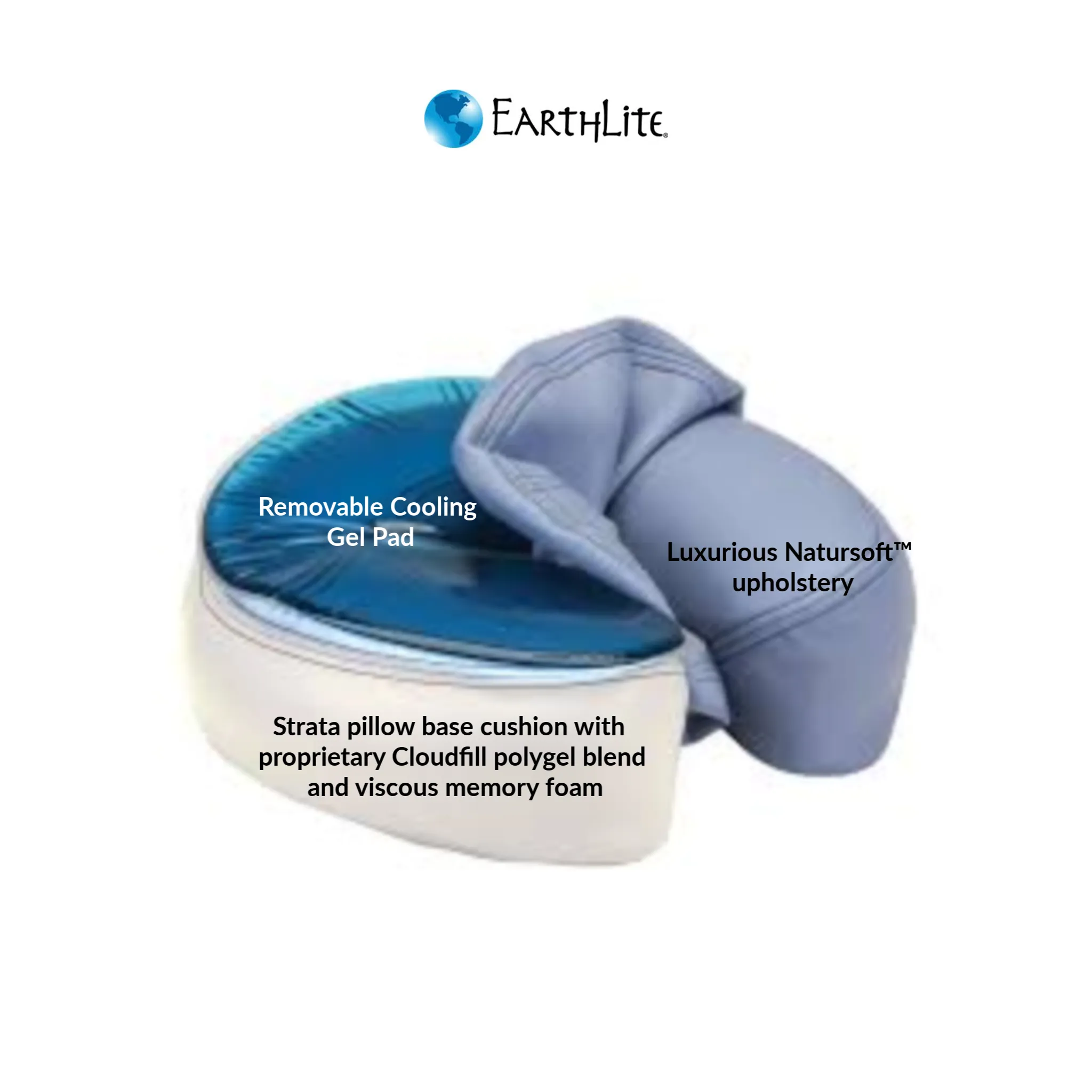 EarthLite Strata™ Cool Face Pillow or Head Cushion