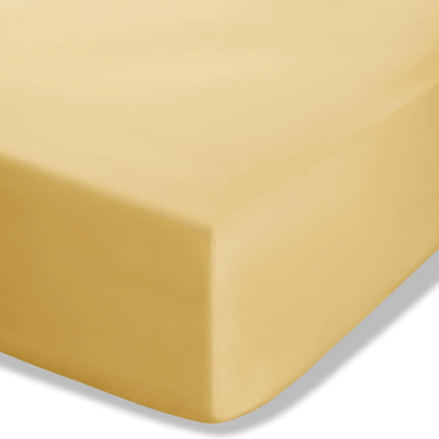 Easy Iron Percale Combed Fitted Sheet - Ochre