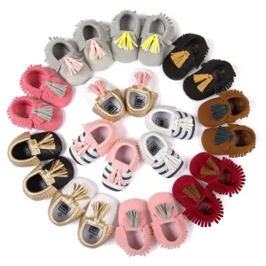 Fashion Suede PU Leather Infant Toddler born Baby Children First Walkers Crib Moccasins Soft Moccs Shoes Footwear
