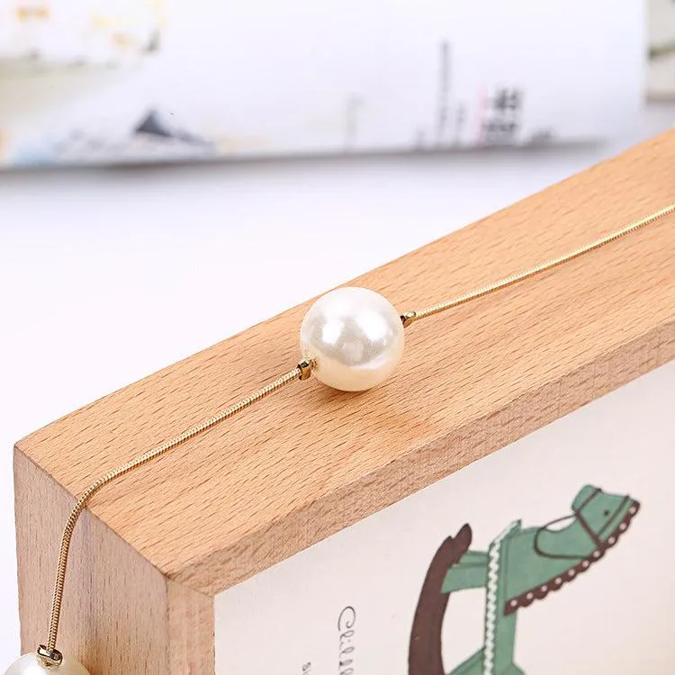 Faux Pearl Multi-layer Long Gold Necklace