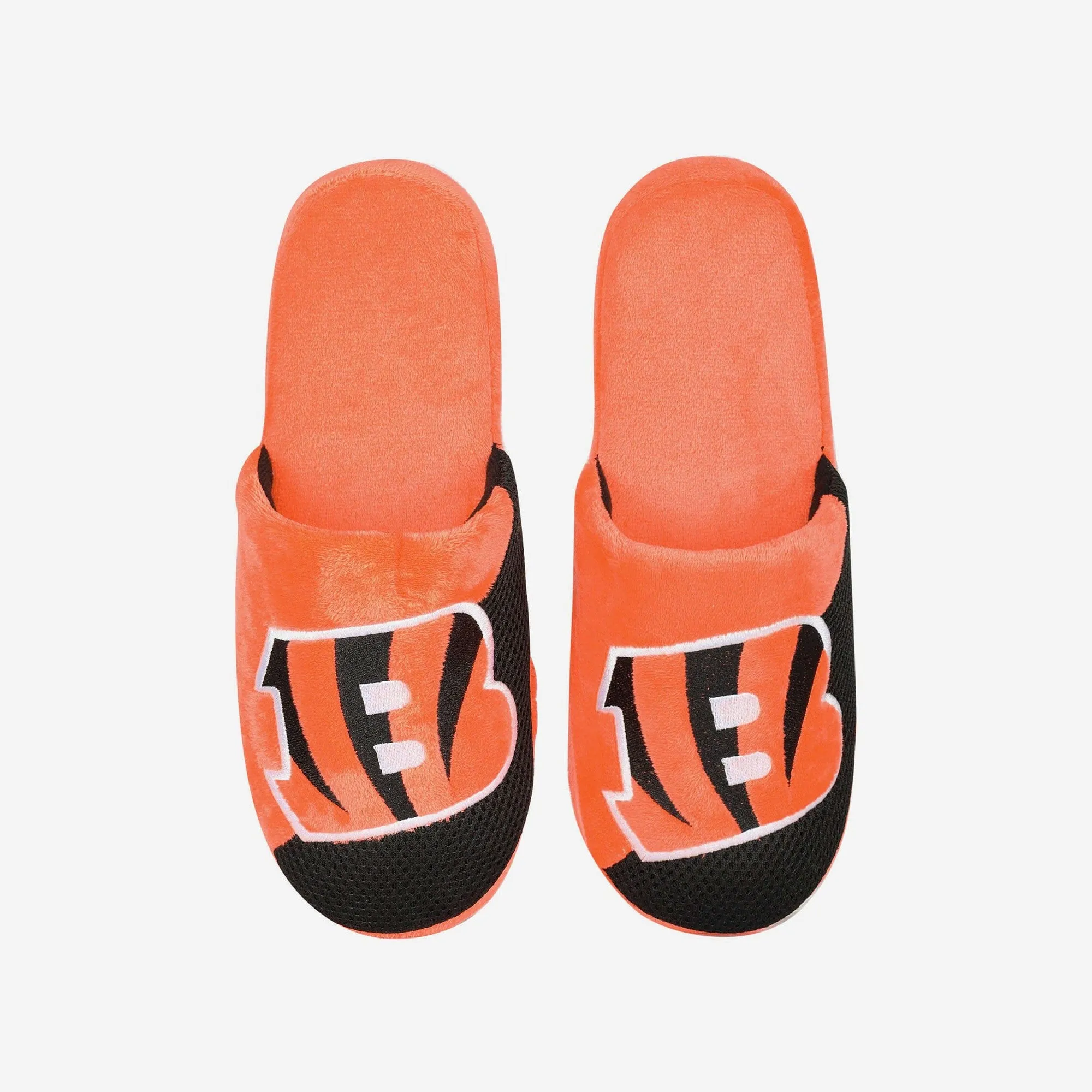 FOCO Cincinnati Bengals - NFL - Mens Team Stripe Slipper - Orange/Black