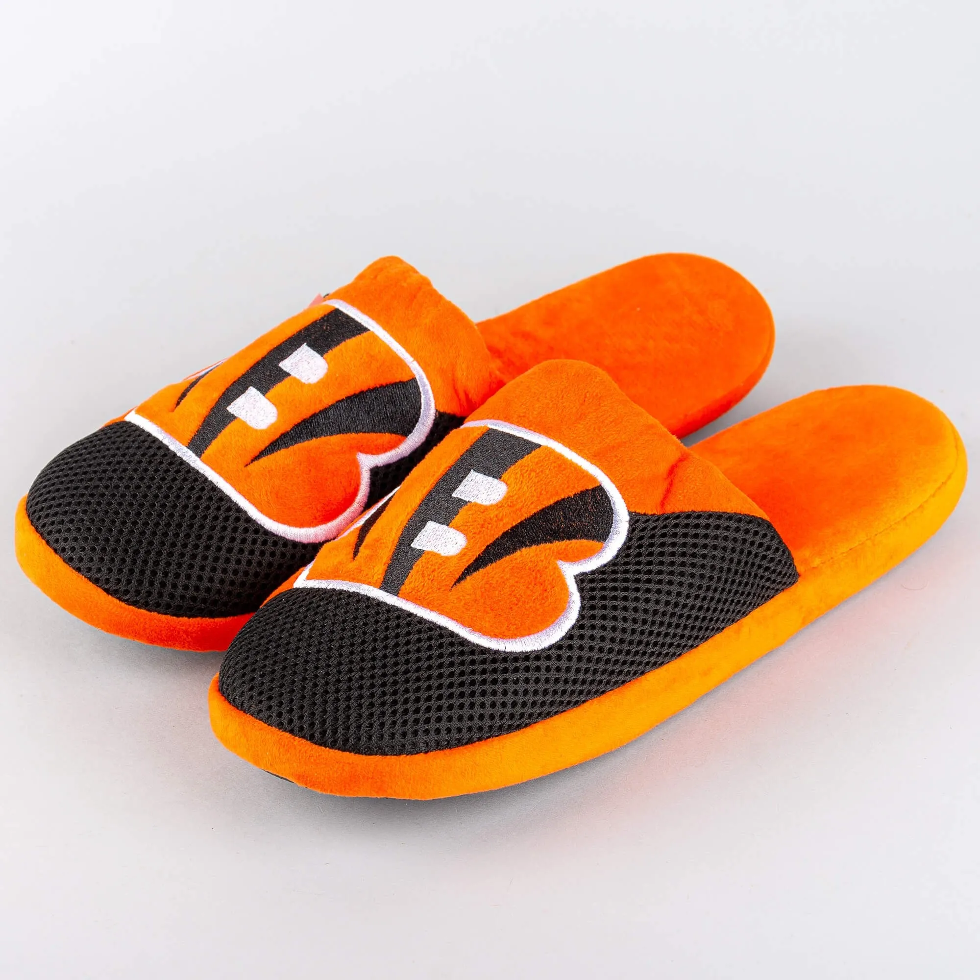 FOCO Cincinnati Bengals - NFL - Mens Team Stripe Slipper - Orange/Black