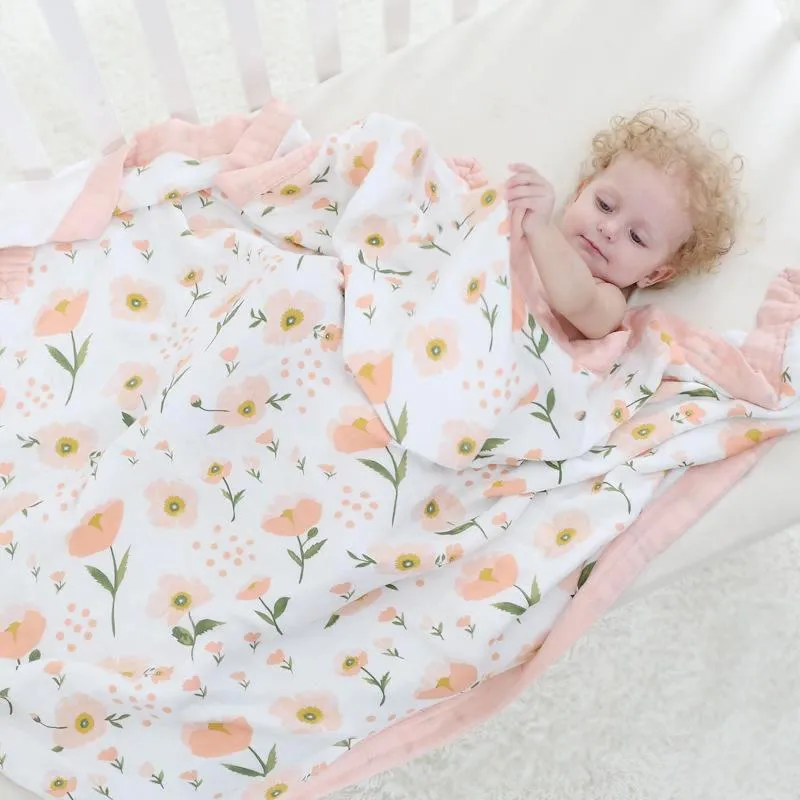 Four Layer Poppy Bamboo Blanket