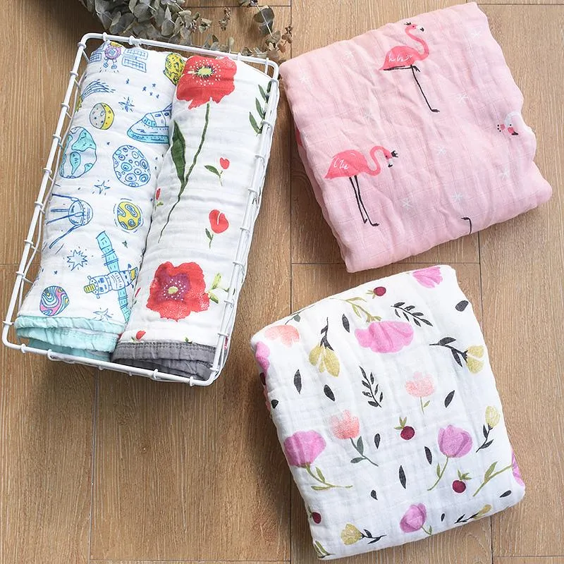 Four Layer Wildflower Cotton Blanket