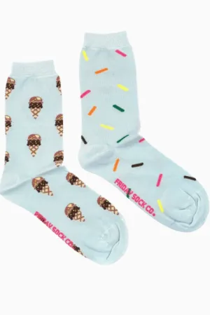 Friday Socks - Women's Mismatched Socks | Ice Cream & Sprinkles