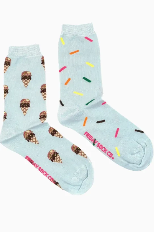 Friday Socks - Women's Mismatched Socks | Ice Cream & Sprinkles