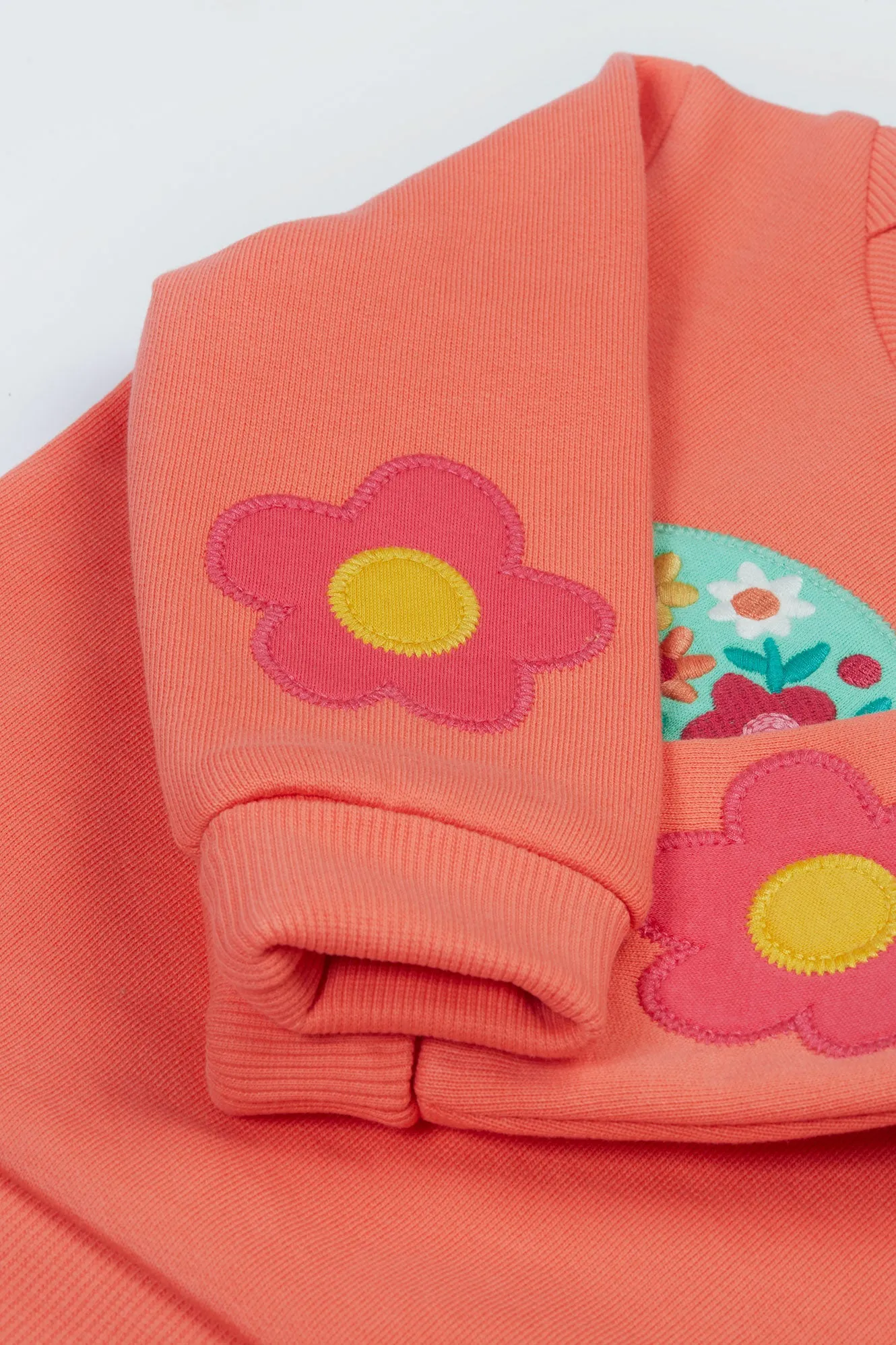 Frugi Baby Girls Cantaloupe / Tortoise Easy On Jumper