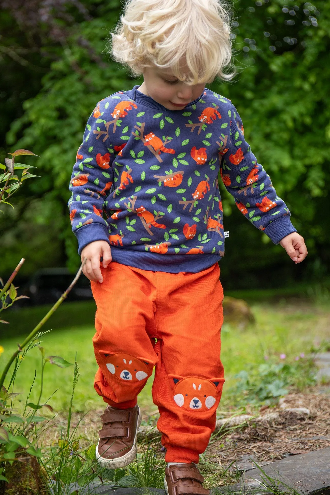 Frugi Easy On Sweatshirt Red Panda Pals