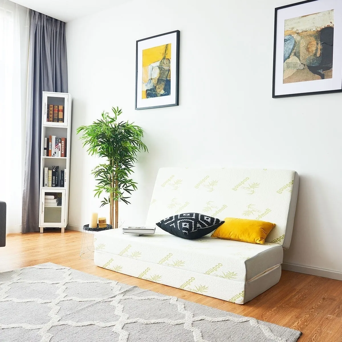 Full size 6-inch Folding Memory Foam Mattress with Washable Cover