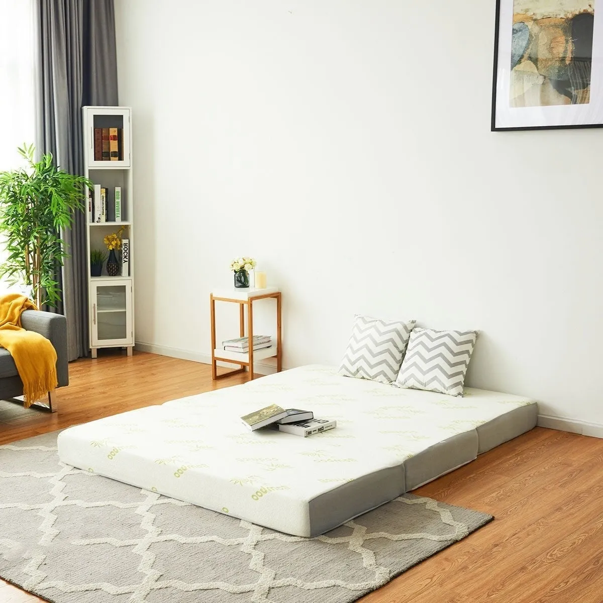 Full size 6-inch Folding Memory Foam Mattress with Washable Cover