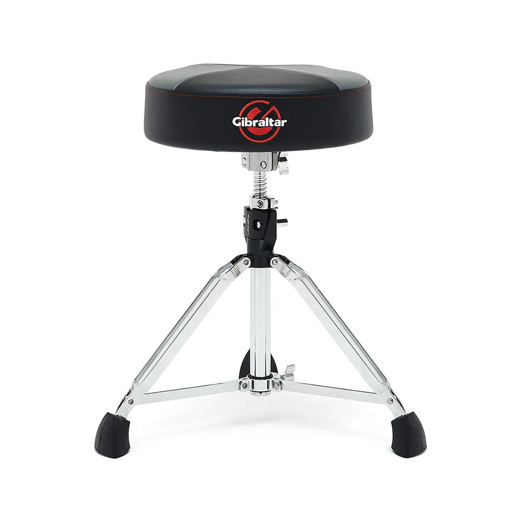 Gibraltar 9608RQPGB Pro Double Braced Round Throne, Grey/Black Quarter Panel