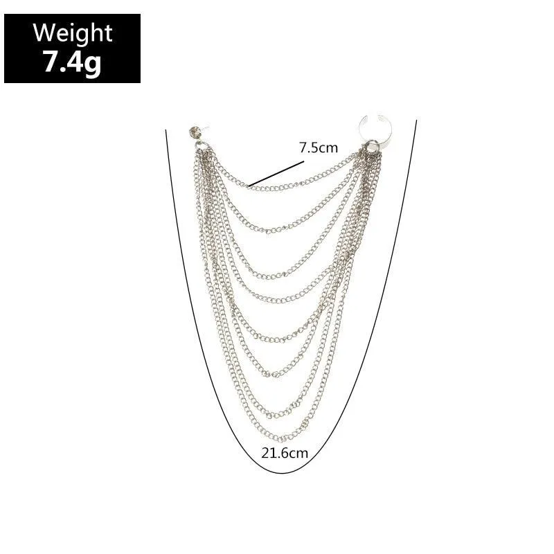 Gothic Multi-Layer Chain Ear Cuff