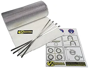 Heat Shield - HeatShield Armor - 1/2 in Thick x 12 in Wide x 5 ft Long - 1800 Degrees - Aluminized Multi-Layer Cloth - Each