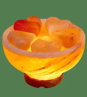 Himalayan Salt Lamp Massage Stones and Warmer Set