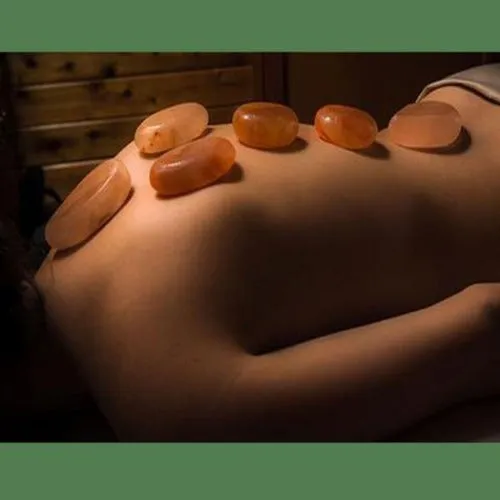 Himalayan Salt Lamp Massage Stones and Warmer Set