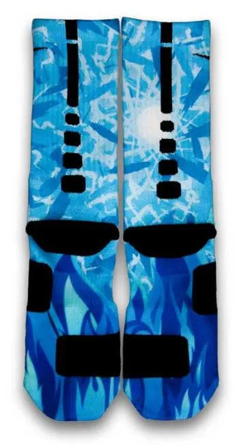 Icy Blue Custom Elite Socks