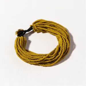 Ink Alloy Multi Layer Bead Bracelet - Citron