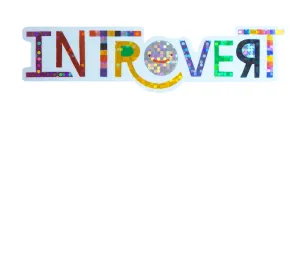 Introvert Shimmer Vinyl Sticker