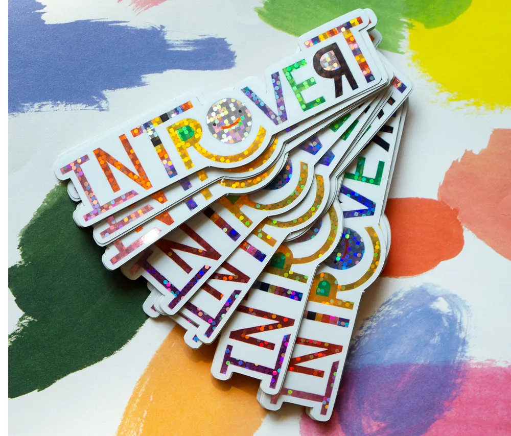 Introvert Shimmer Vinyl Sticker