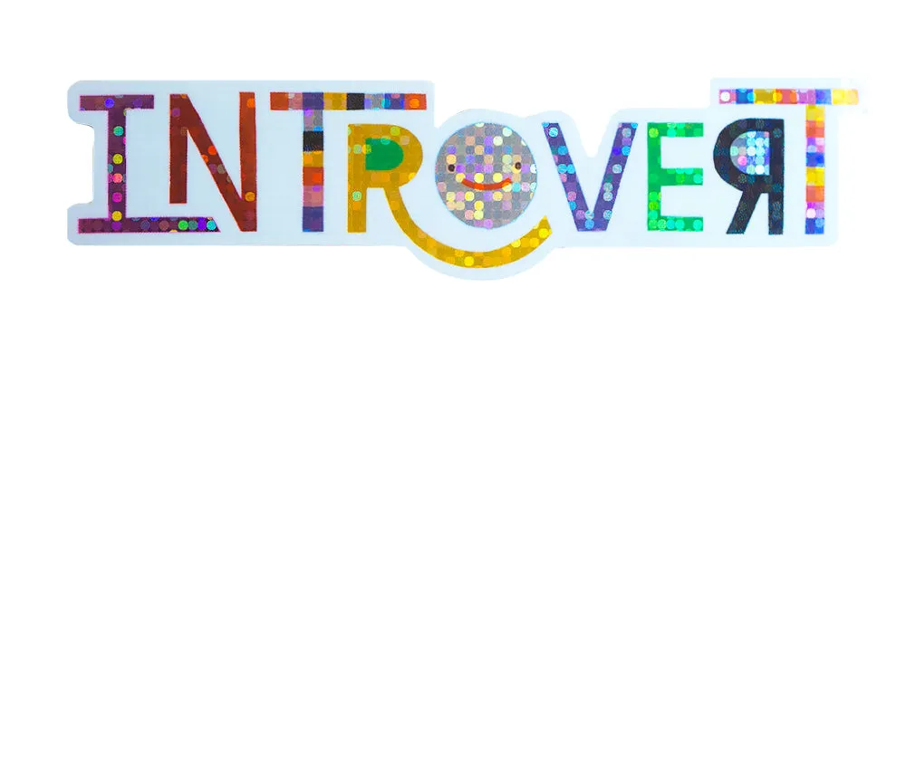 Introvert Shimmer Vinyl Sticker
