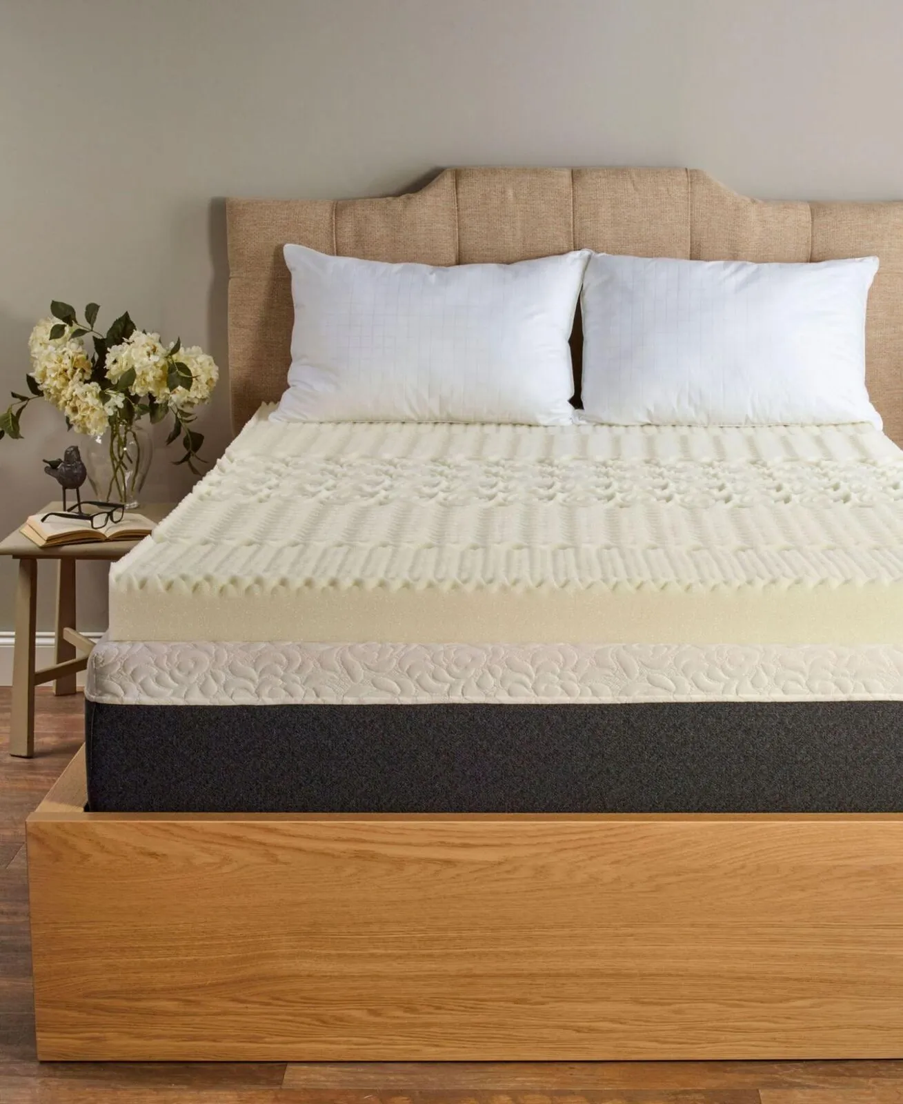 Isotonic 5 Zone 4" Memory Foam Mattress Topper 16711fde52e8e2 Off White Twin